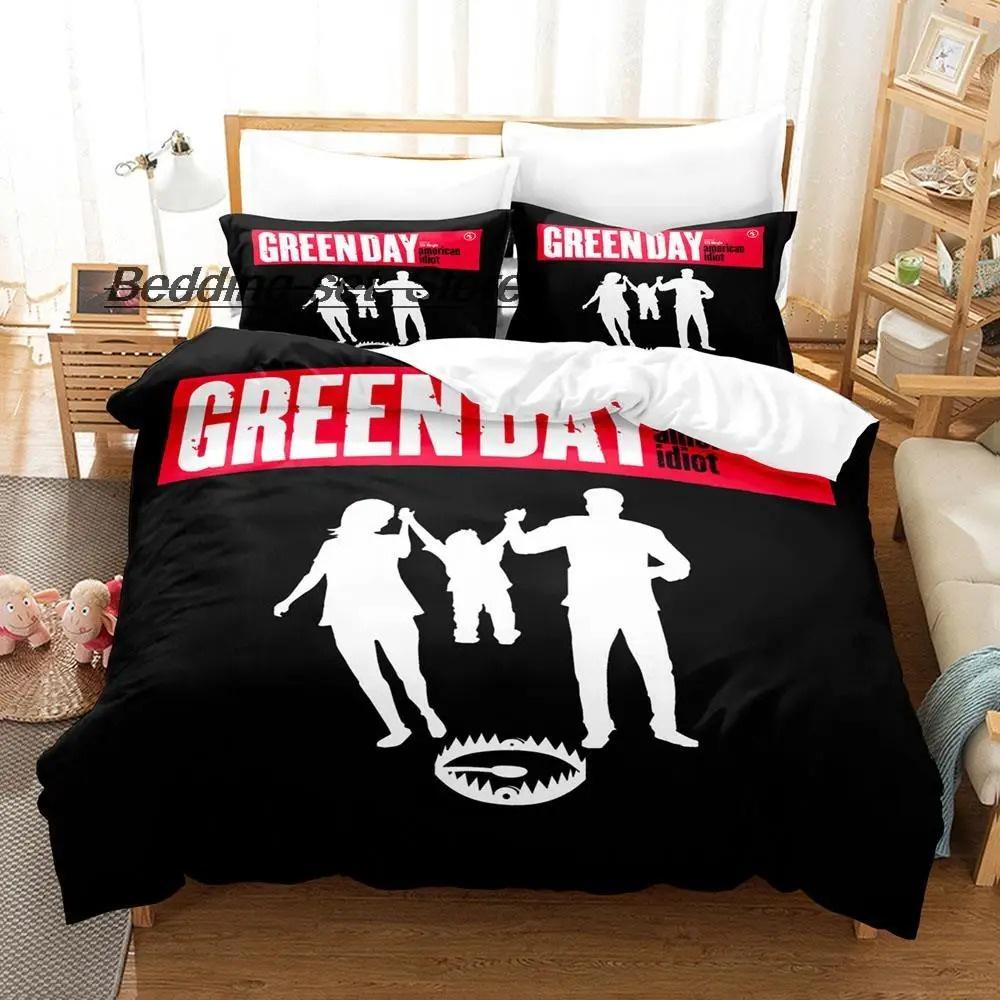 Green Day American Idiot Bedding Collection Single Twin Full Queen King Size Bed Collection Aldult Kid Bedroom Duvetcover Collections With Bed Lin