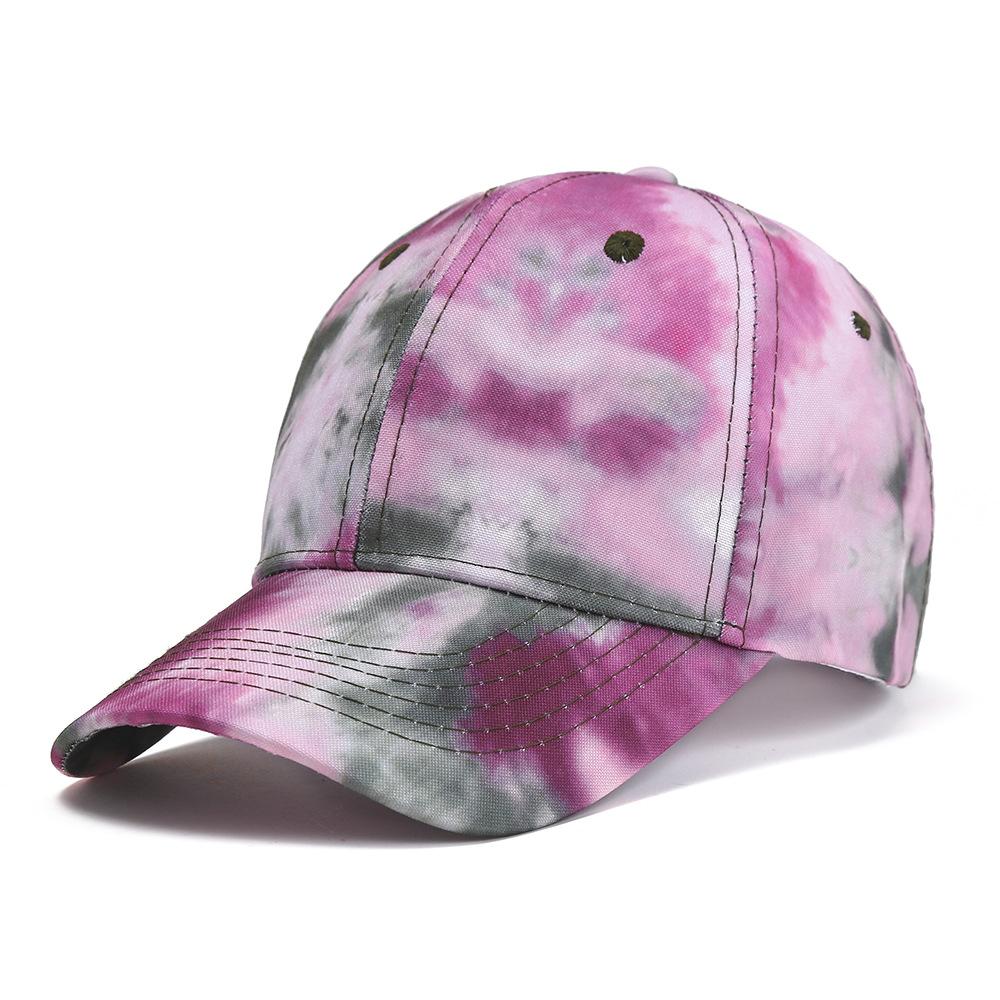 New Fashion Colorful Tie-Dye Baseball Cap Spring Men'S And Women'S Trend Lovers Hat Outdoor Sports Adjustable Sun Graffiti Bones