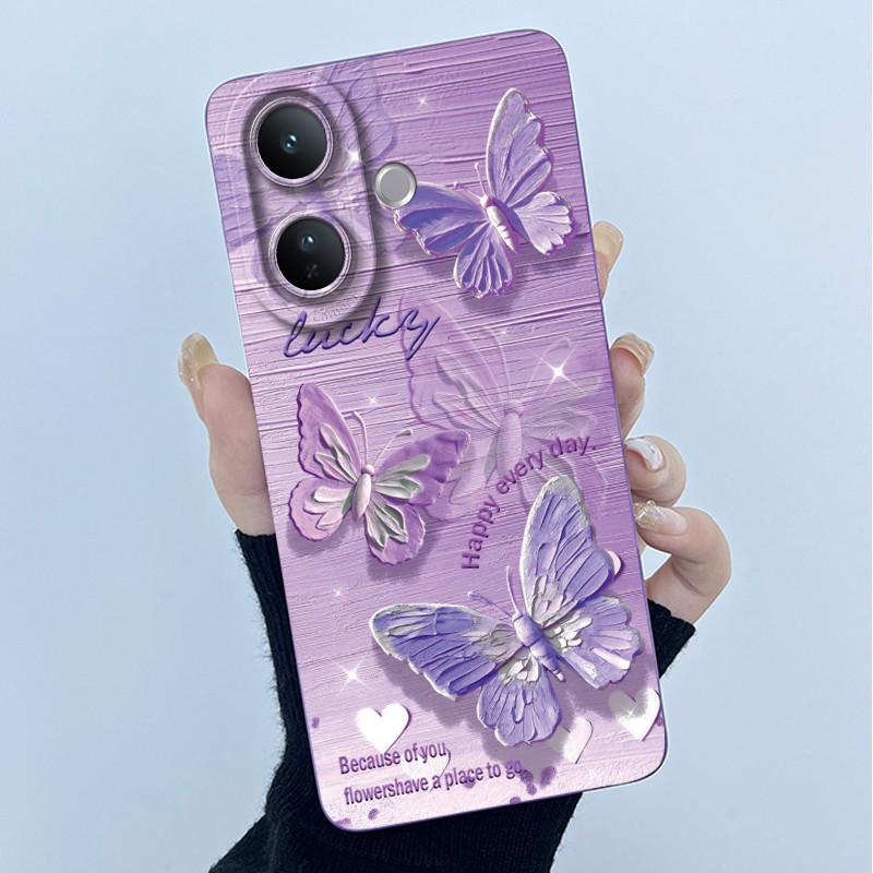 Case For Vivo V60 Lite Cute Panda Sweet Girls Cats Liquid Silicone Soft Back Cover For VivoV60Lite 5G Bumper Protective Casing