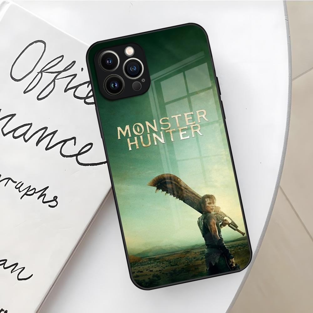 Spiel Monster Hunter World Handyhülle für Iphone 16 15 14 12 11 13 Pro Max Mini X Xr Xs Se 8 Puls Glas Hülle