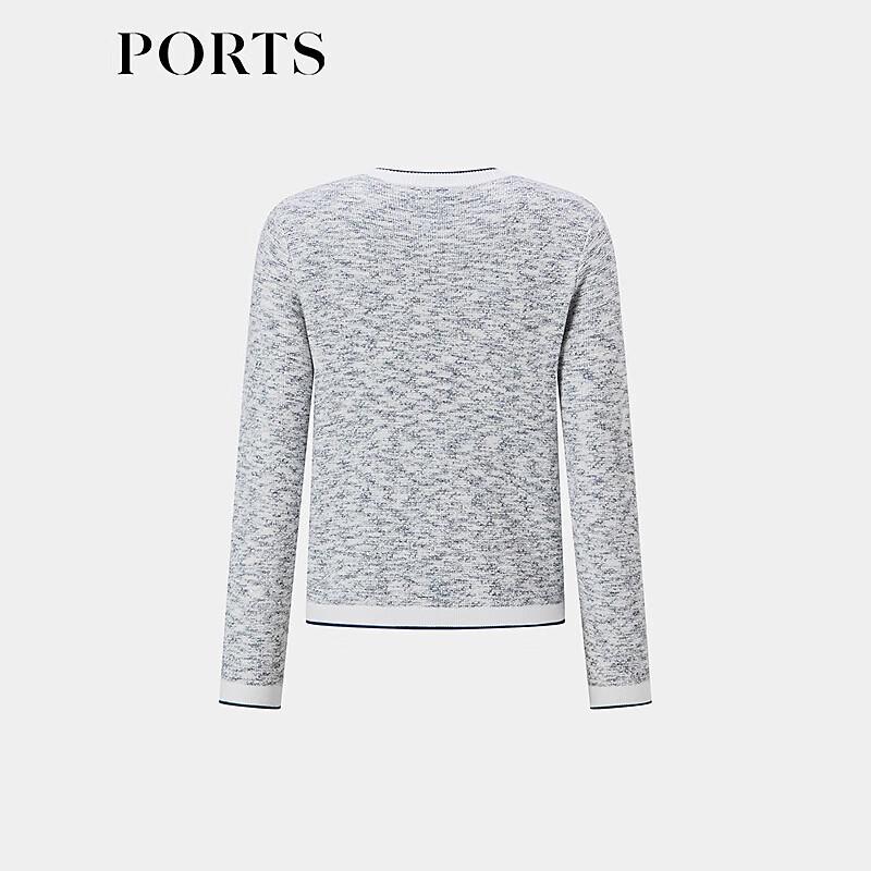 Ports Women's 2025 Fall Sky Blue Colorblock Knit Cardigan