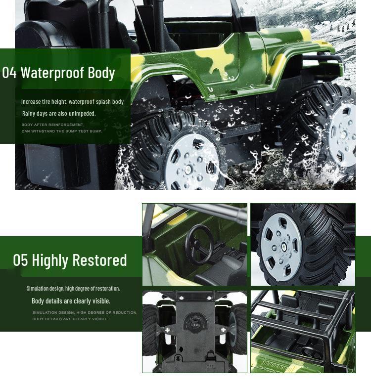 Four-Wheel Drive Remote Control Off-Road Racing Jeep Toy for Kids