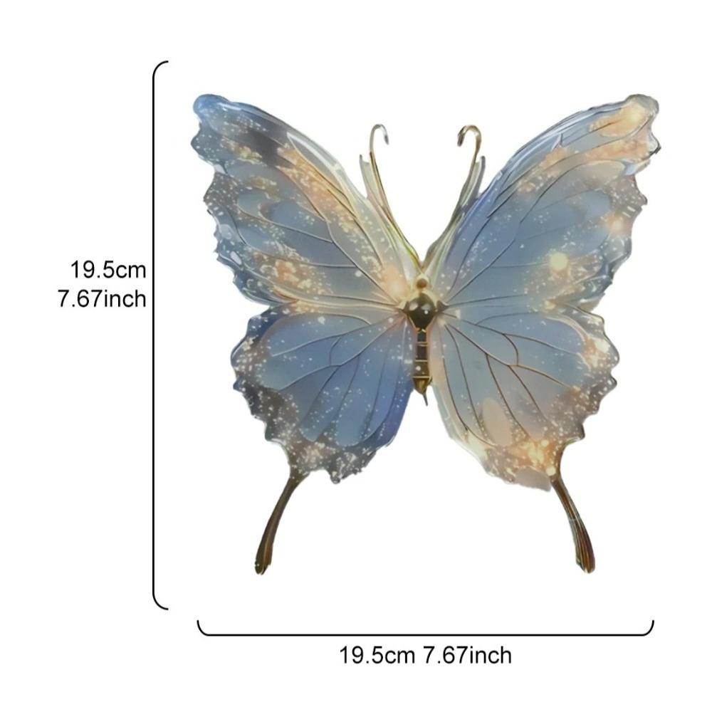 1pc Butterfly Hanging Decor Sparkling Window Ornament Pendant Acrylic, Four Seasons Decoration, Novelty Home Decor, Perfect Durable for Bedroom 19.5*19.5cm