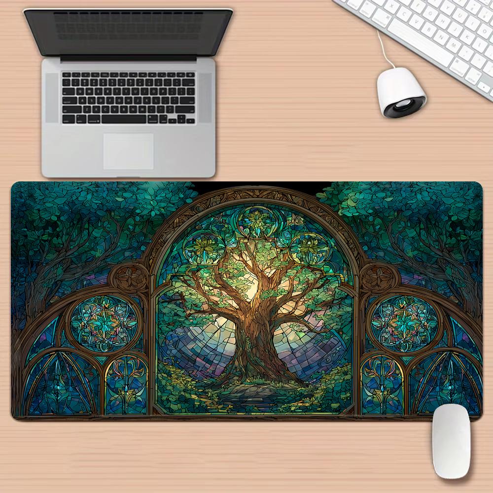Giant tree of life large Mouse Pad Desk Mat NonSlip Durable Stitched Edge keyboard mouse mat Gaming mat mauspad