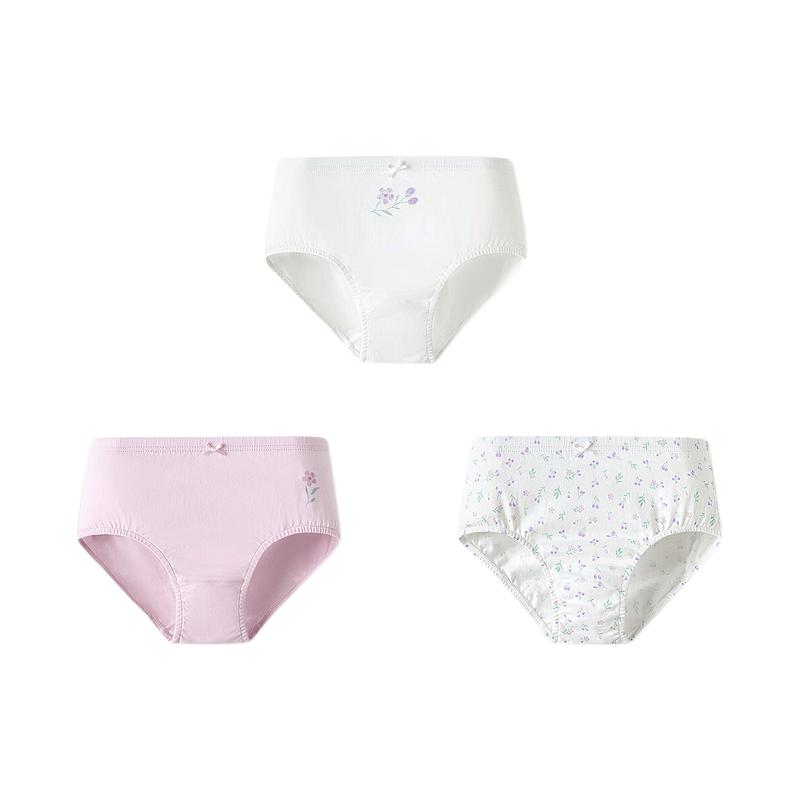 Mini Balabala Girls' Cotton Underwear 3-Pack
