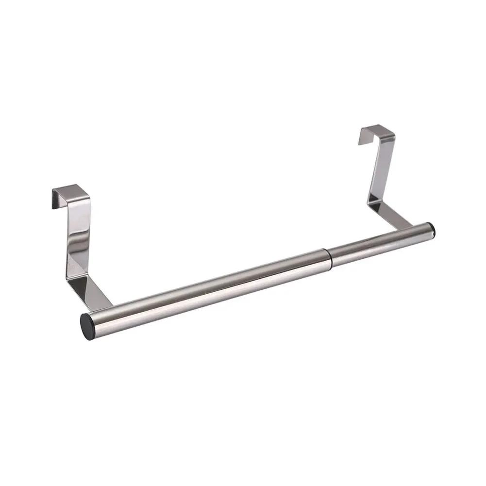 Věšák na ručníky přes dveře Držák na ručníky Držák na ručníky Nerezová ocel Koupelna Kuchyňská skříňka Stojan na hadry na ručníky Nastavitelná police Věšák