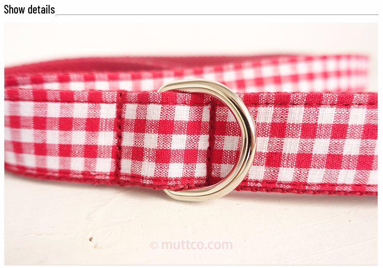 Plaid Bow Tie Dog Collar & Leash Set (UDC-047) by MUTTCO