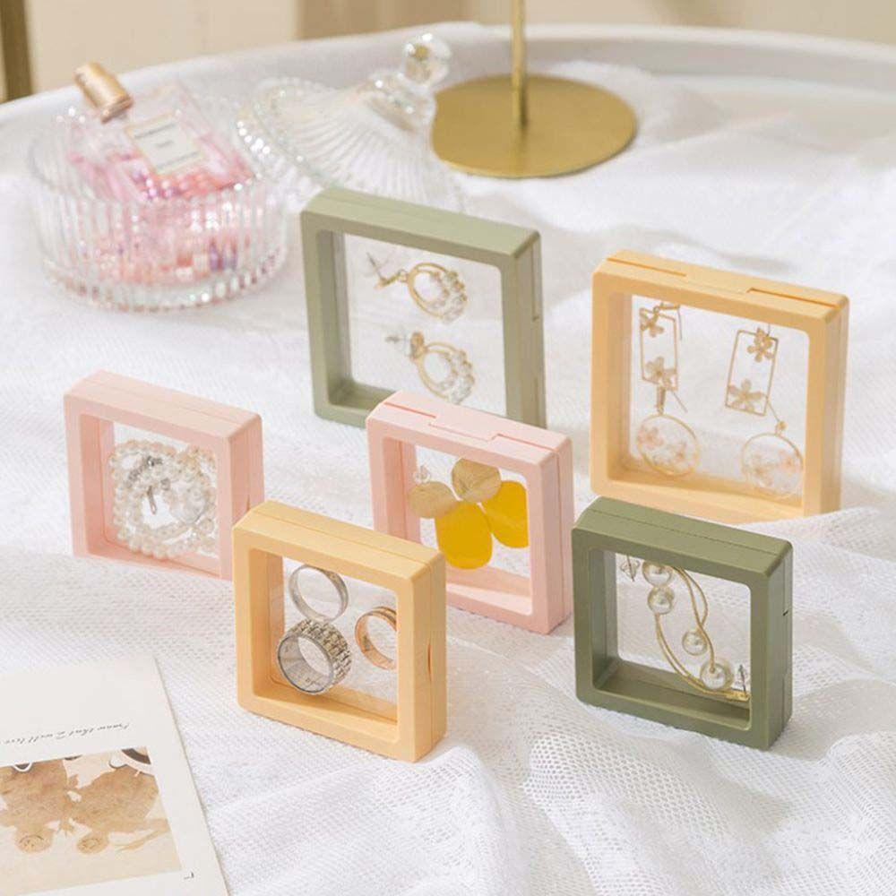 

Квадратные женские выставочные коробки для девочек, полиэтиленовая пленка, ящик для хранения ювелирных изделий, пластиковые коробки, контейнер для хранения
