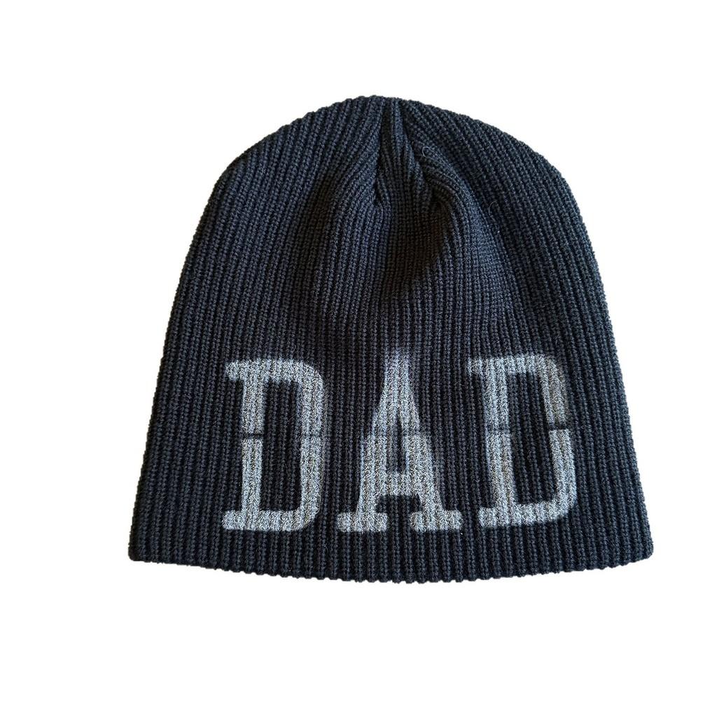 Knit Hat For Men Women With Handdrawn Alphabet Print Warm Street Style