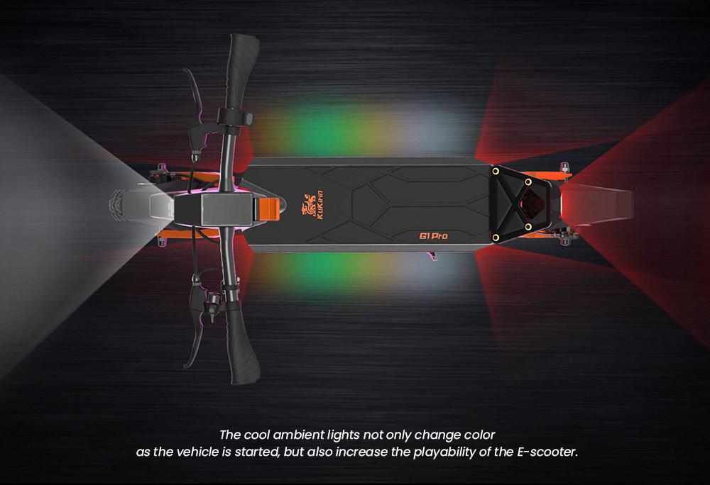 KuKirin G1 Pro faltbarer Elektroroller, 10-Zoll-Luftreifen, 2*800-W-Motor, 48-V-20,8-Ah-Akku, 55 km Höchstgeschwindigkeit