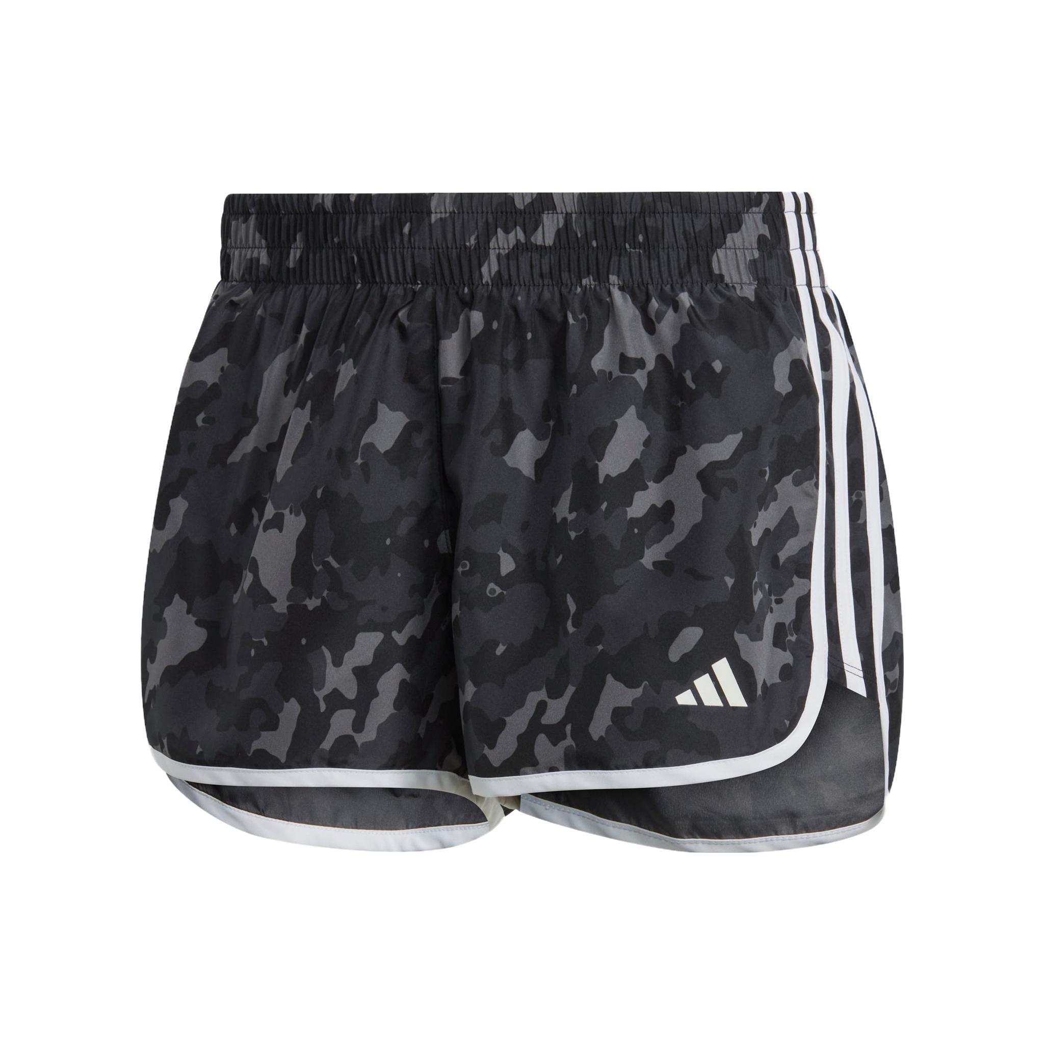 (WMNS) adidas Marathon 20 Camo Running Shorts Asia Sizing Grey Black White Women s HM4249 M
