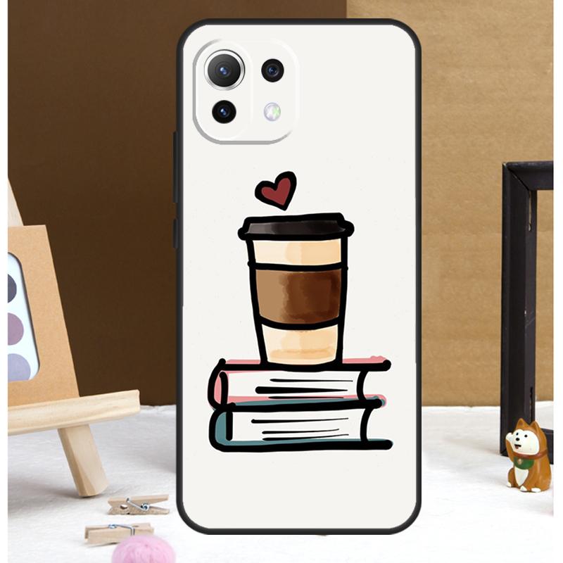 Books And Coffee Case For Xiaomi 13T 14 Pro 11T 12T 12 13 Lite POCO X6 X3 X4 X5 F5 Pro F3 M5s M6 Pro Cover