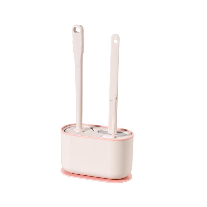 Wall-Mounted No Dead Angle Toilet Brush with Long Handle - Complete Bathroom Cleaning Set