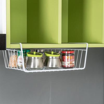 Multi Functional Perforated Kitchen Bathroom Storage Hanging Basket Storage Rack Iron Bottom Hanging Basket Hanging Wire Basket