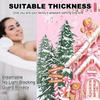 Pink Christmas Gingerbread Shower Curtain Cute Gingerbread House Shower Curtain For Pink Christmas Bathroom Decor Waterproof