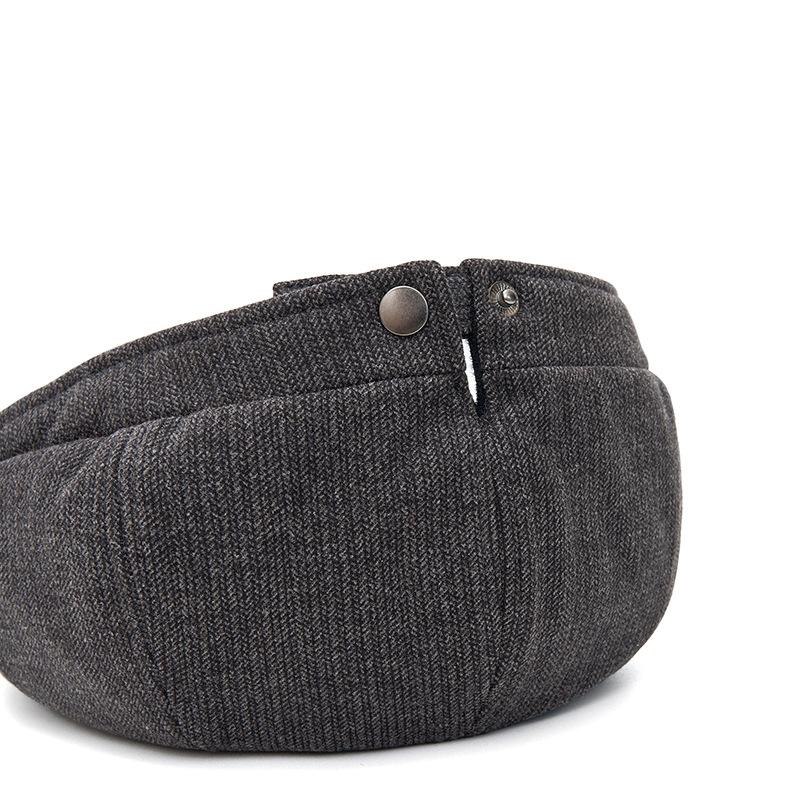 Beret Jesień Zima Męski Aksamitny Ciepły Kaszkiet Brytyjski Kapelusz Vintage Jednokolorowy Kapelusz Gazeciarza
