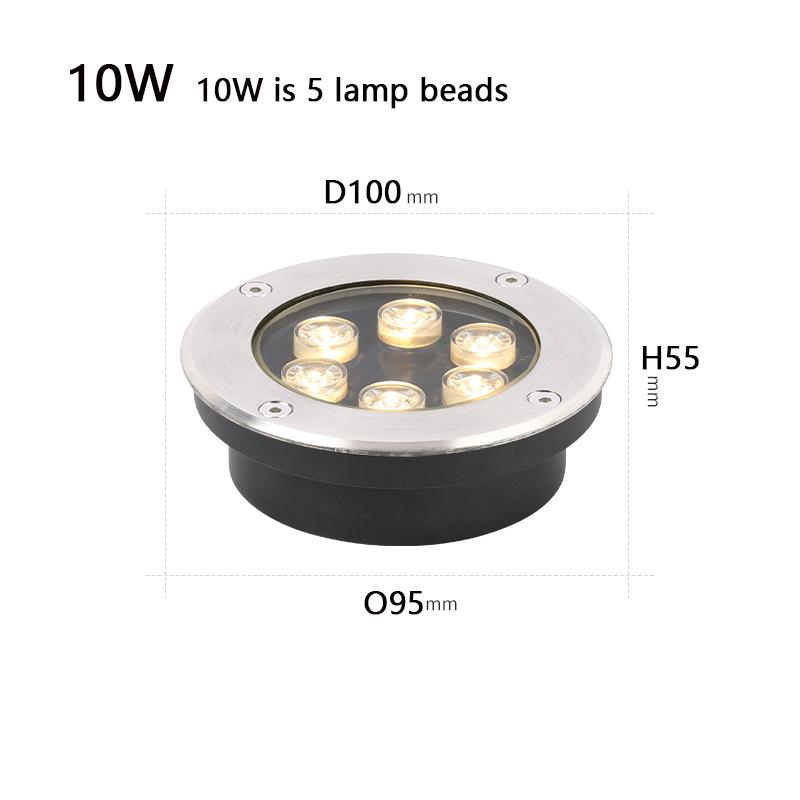 Spot 30 IP67 Wasserdicht Gartendekoration LED Untergrundleuchte 6W 10W 12W Außenlandschaft Bodenleuchte Quadratische Bodenleuchte