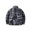 Anta Contrast Letter Logo Full Print Sporty Warm Stand Collar Down Jacket Men Outerwear Black 152148904-3