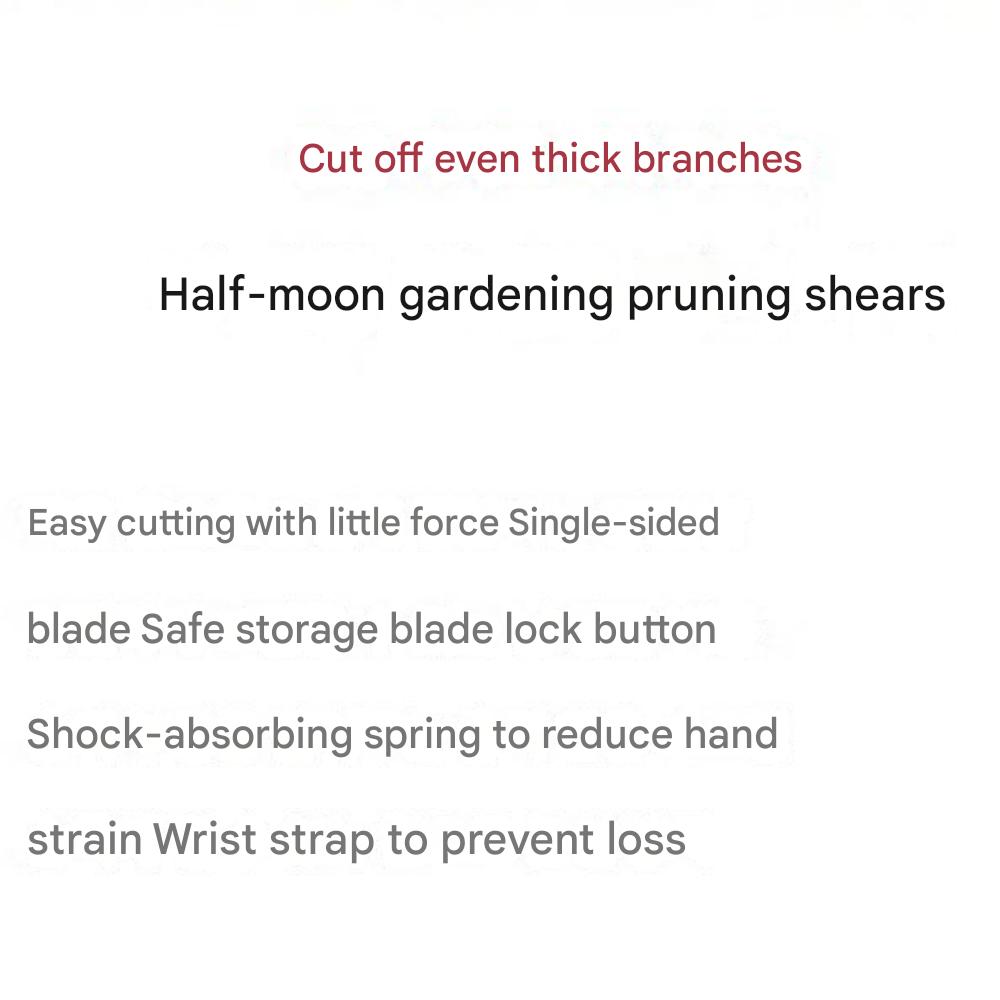 Half-moon Gardening Stainless Steel Shears for Pruning