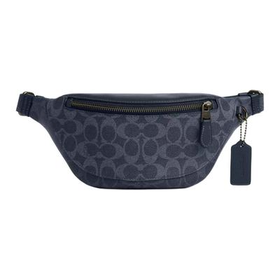 Coach Warren 29 Vnější kapsa na zip Faux kůže a teletina Ledvinka Velká unisex ledvinka Džínová CBK37-QBY2Y