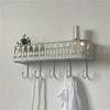 Rastrelliera da Parete in Ferro Metallo Vintage Aspetto Retrò Ganci Multipli Stile Francese Appendiabiti in Ferro Decorazione per la Casa alla Moda