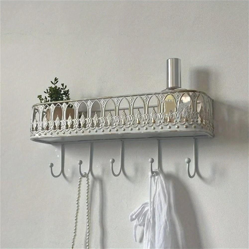 Quality Iron Metal French Style Iron Hanger Multiple Hooks Key Clothes Storage Wall Mounted