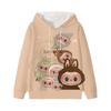 Labubu Printed Kids Long Sleeve Anime Boys Girls Hoodies Autumn Casual Clothes Thin Coat Children Cartoon Jackets Gifts