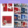 Waterproof Christmas Shower Curtain And Ultra-soft Toilet Mat Set For Ultimate Bathroom Comfort