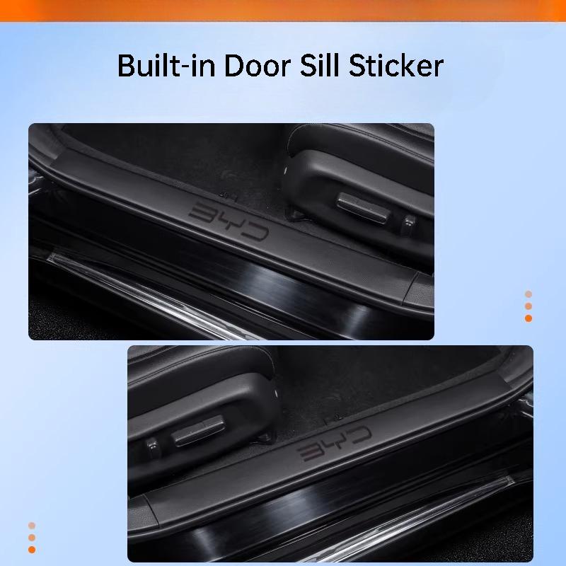For BYD Sealion 07 EV DMi 2025 Car Door Sill Protector Sticker Welcome Pedal Anti Scratch Interior Modification Accessories