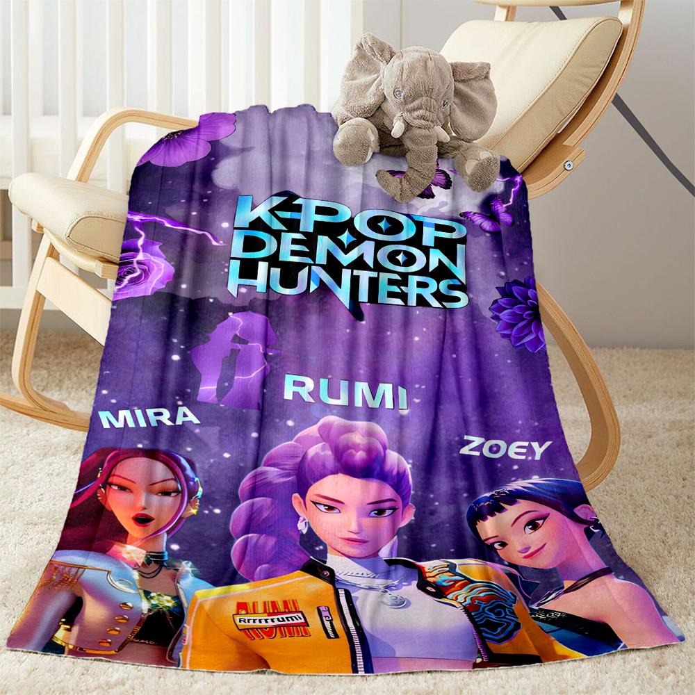 1pc K-pop Glow Blanket Comfortable Soft Lightweight Multi Purpose Blanket for Travel Camping Picnics Sofa Office Bedroom Perfect Gift for Friends