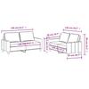 Vidaxl 2-Piece Lounge Set, Fabric Upholstered, Light Yellow