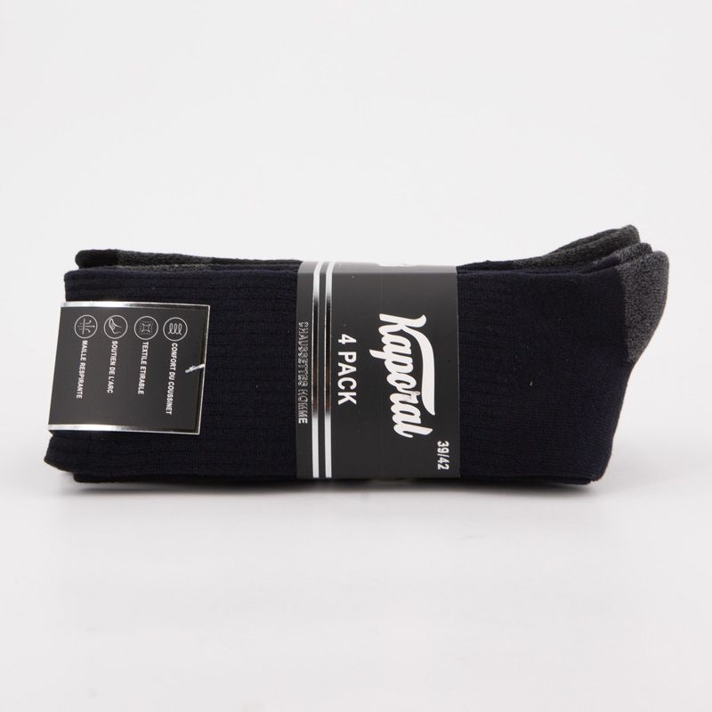 Lot de 4 paires de chaussettes de sport jacquelin Homme KAPORAL