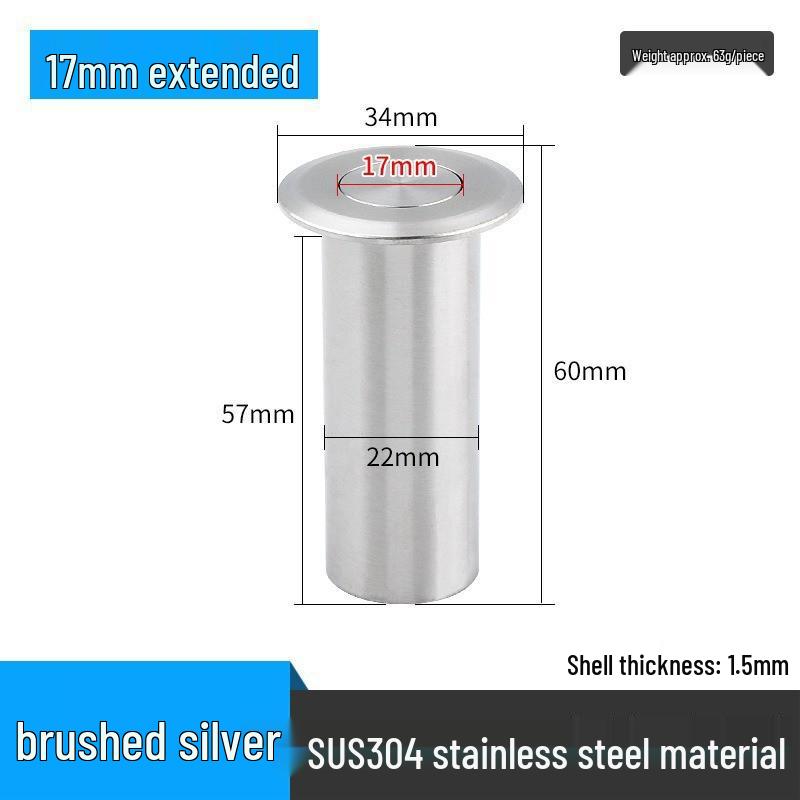 304 Stainless Steel Dustproof Door Bolt Plug with Concealed Top/Bottom and Anti-Sand Cap