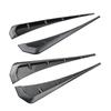 Car Side Fender Vent Sticker Pair Universal Fit ABS Plastic Decorative Wing Trim Black Finish Easy Tall Exterior Accessories
