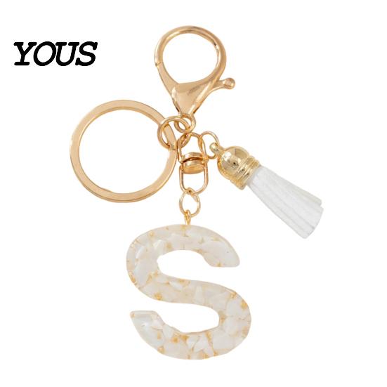 Key Holder For Backpack Keychain Pendant, Letter A-Z Charm with Tassel, Alphabet Initial Metal Keyring for Handbag Bag Pendant