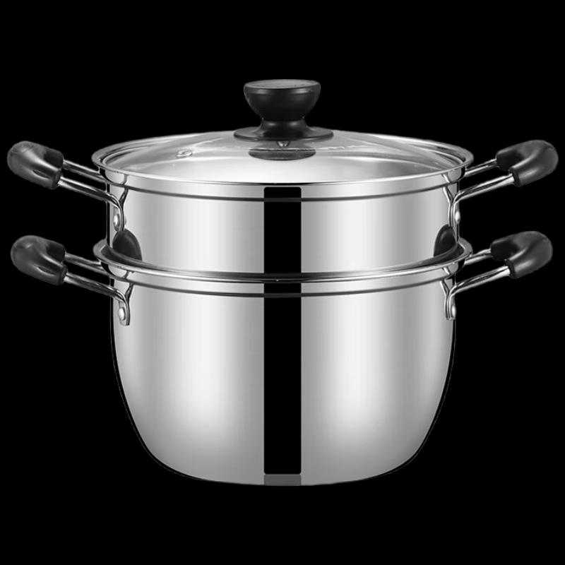 

De Ruien 24cm 201 Stainless Steel Soup Pot with Steamer