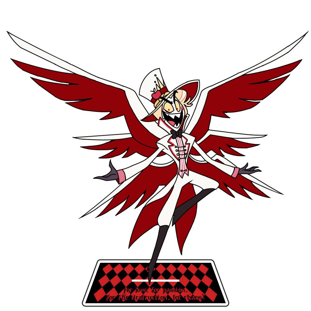 Hazbin Alastor Hotel Morning Cosplay Stand Anime 15cm Acrylic Cartoon Model Standing Birthday Presents Bag Decoration Set Premium Quality