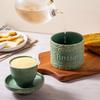 Ceramic Butter Container French Butter Crock with Lid Butter Jar Cheese Case Storage Box for Dining Kitchen Food Organizer