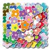 60 Colorful Cartoon Flower Stickers for Journals, Water Bottles, and Computers - Waterproof Decoration Pack
