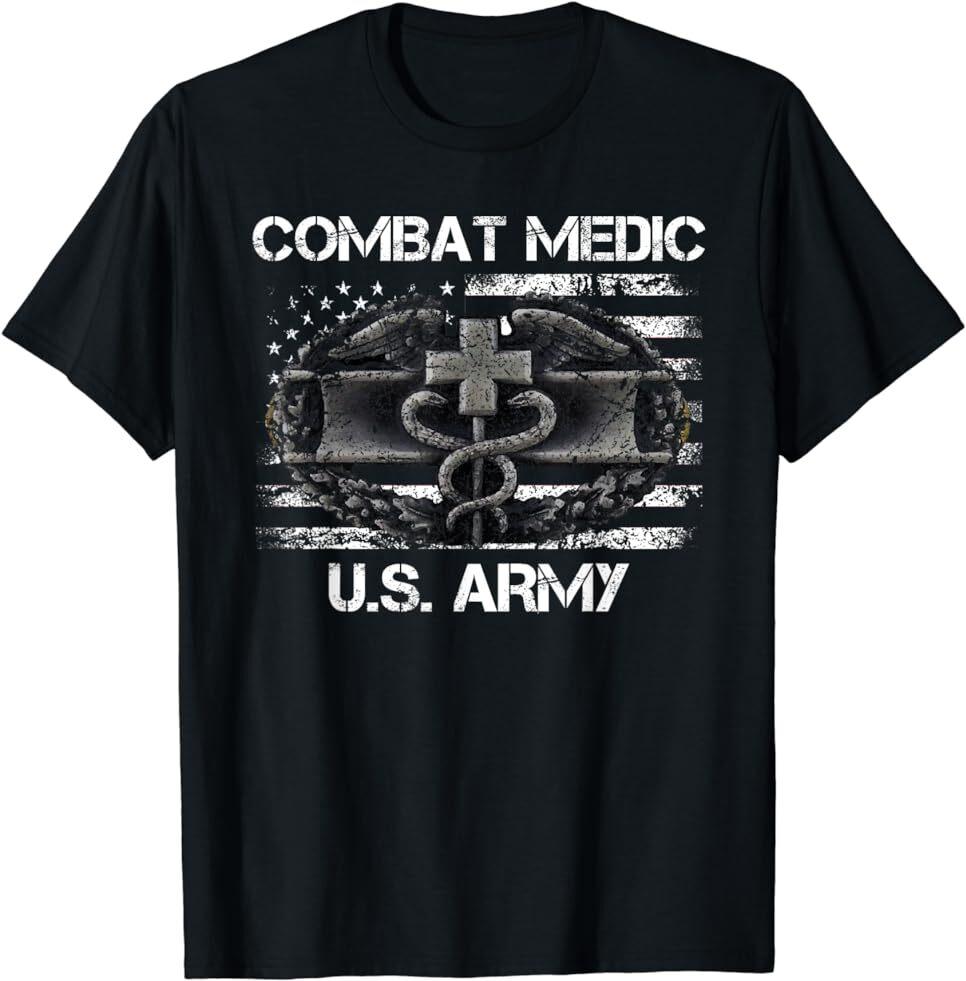 Vintage Army Combat Medic Veteran Gift for US Army Veteran T-Shirt Size S-5XL Unisex T-Shirt XXXXL