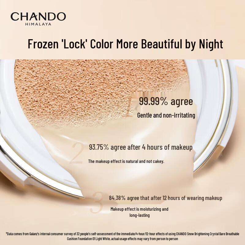 CHANDO Snow Run Crystal Clear Nude Cushion Cream Set