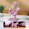 Mobile Phone Holder 360 Degrees Rotating Aluminum Alloy Desktop Stand Multi-Angle Adjustable Butterfly Design Foldable Dock for Home Office Travel