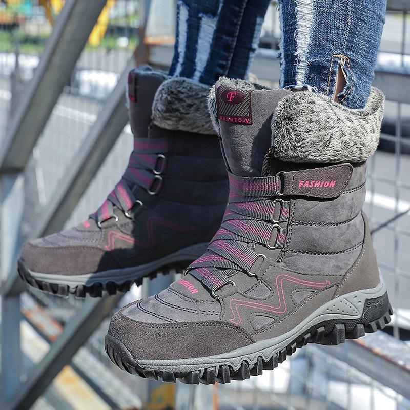 Зимние женские бархатные теплые зимние сапоги — фото 12