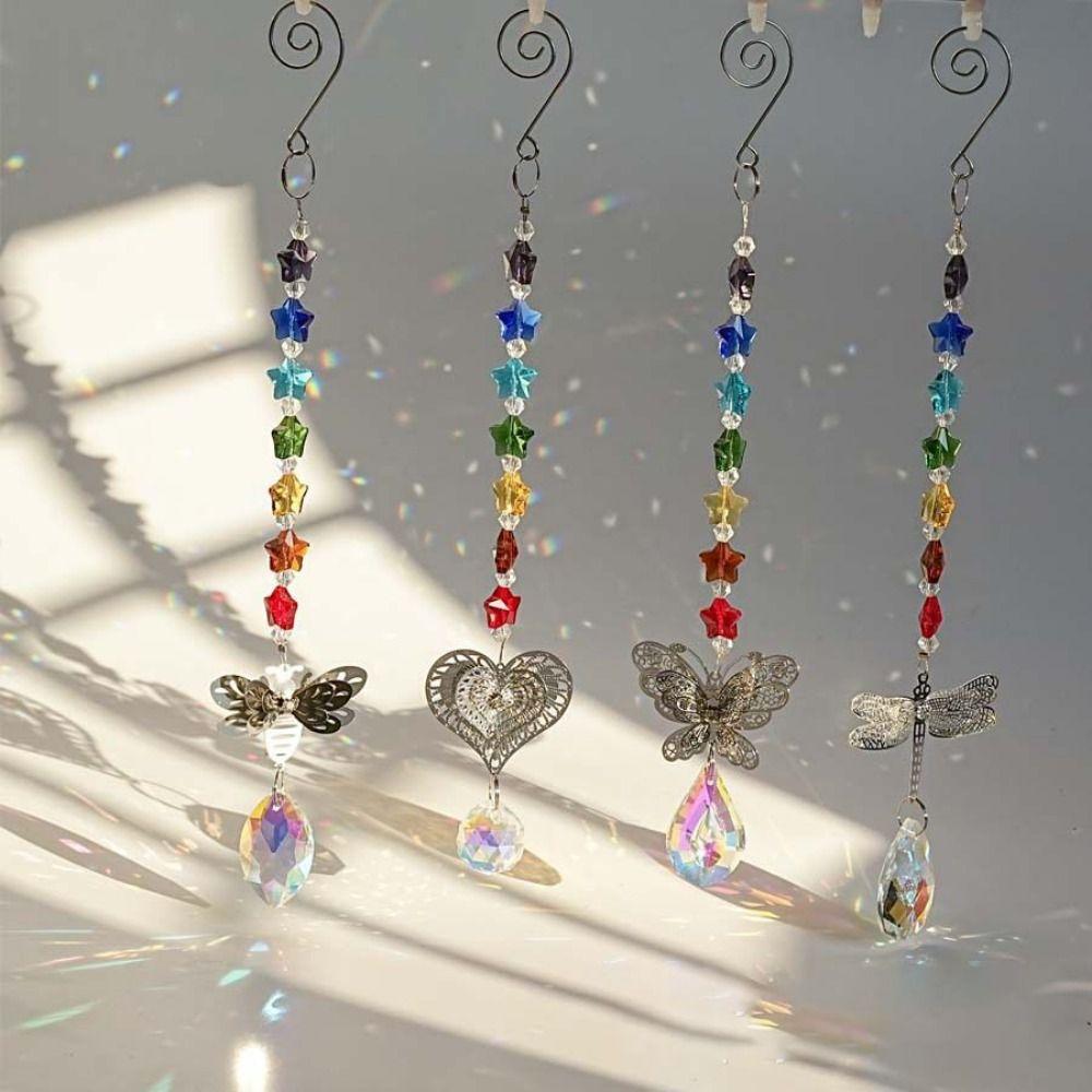 Exquisite Butterfly Prism Pendant Unique Window Hanging Suncatchers Crystal Wind Chime  Balcony
