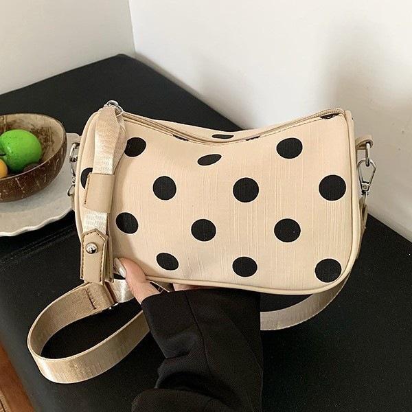 2026 Summer Polka Dot Single Shoulder Underarm Pillow Bag - High-End Korean Style Women's Handbag