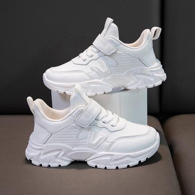 Children's New Leather Sneakers Spring Summer Autumn Boys and Girls Dad Shoes Trendy Casual White Sneakers Versatile