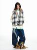 Gilet Reversibile a Quadri Stile Retrò Americano Unisex 2025, Giacca Calda Senza Maniche Larga in Cotone per l'Inverno