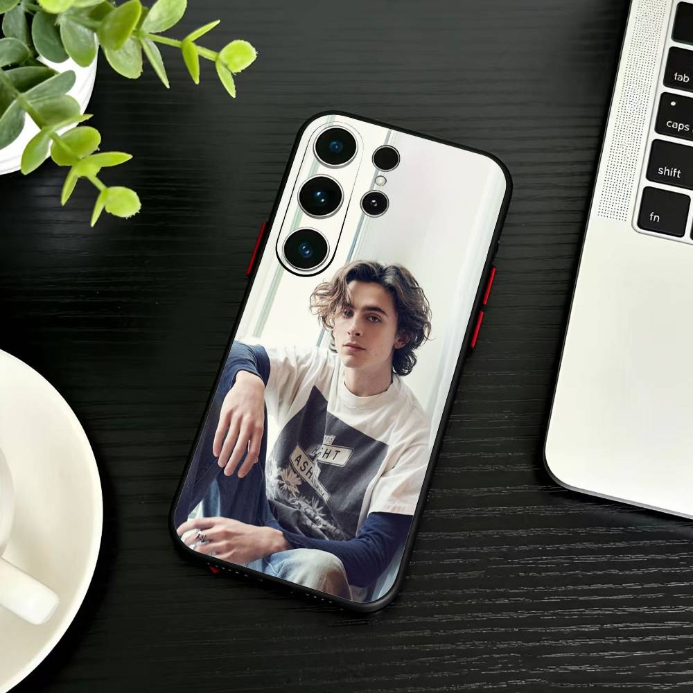 T-Timothee Chalamet Phone Case For Samsung S26,S25,S24,S23,S22,S21,S20,Ultra,Plus,FE Black Soft Cover