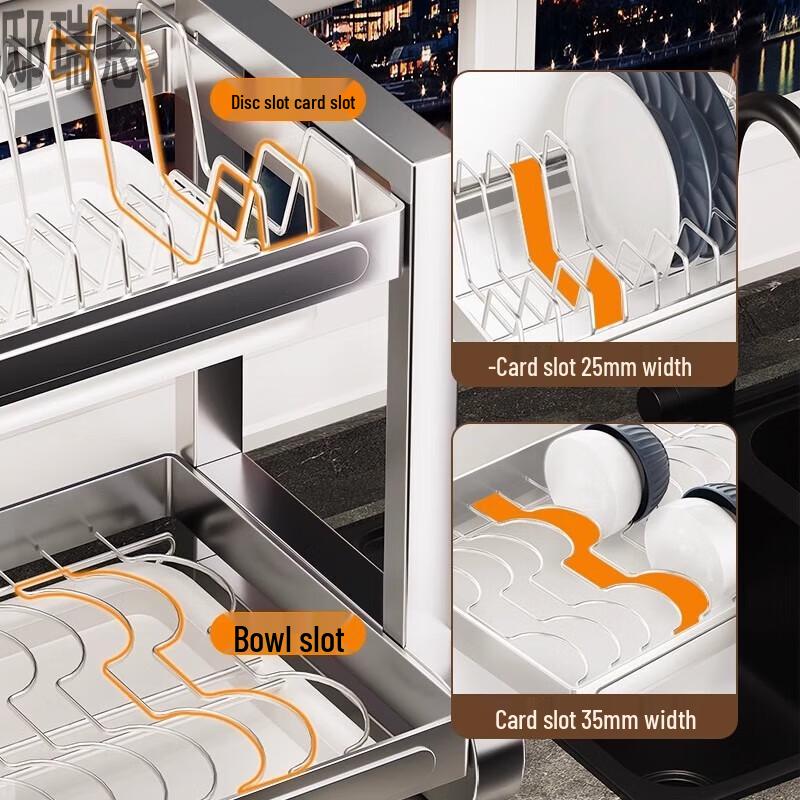 304 Stainless Steel Kitchen Dish Drying Rack