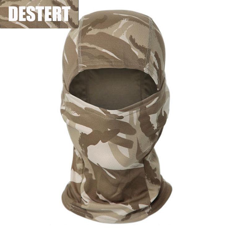 Balaclava Multicam Masque Intégral Protection Couverture Chapeau de Vélo Chasse Camouflage Écharpe Balaclava